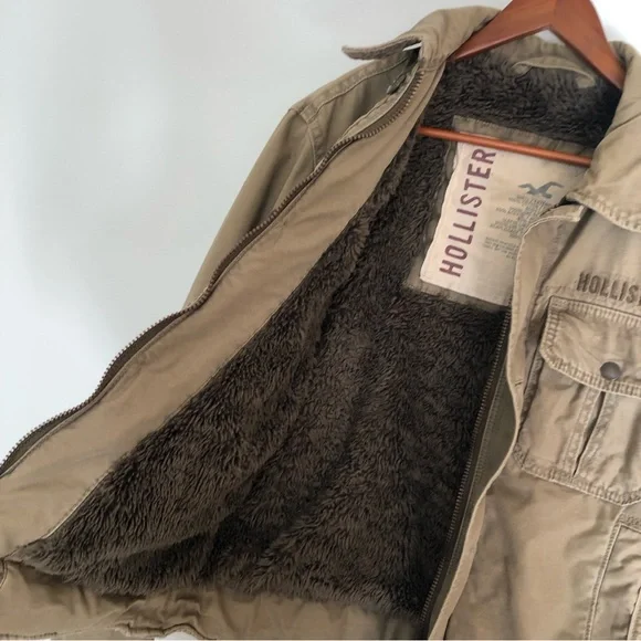 Hollister Heavy Rugged Jacket Trucker Utility Military Iconic Field Men's S - Picture 3 of 10